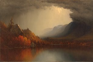 Albert Bierstadt Buergerkrieg in Gifford Ein aufkommender Sturm Wandbild