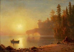 Albert Bierstadt Indian Canoe Wandbild