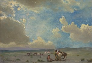 Albert Bierstadt Indian Encampment Wandbild