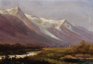 Albert Bierstadt Studie Gebirge Wandbild