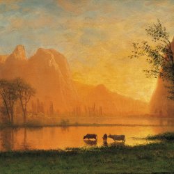Albert-Bierstadt-Sundown-at-Yosemite