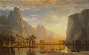 Albert Bierstadt Tal des Yosemite Wandbild