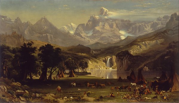 Albert Bierstadt The Rocky Mountains Landers Spitze Wandbild