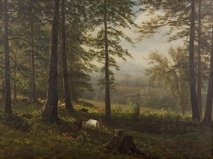 Albert Bierstadt View to a Clearing Wandbild