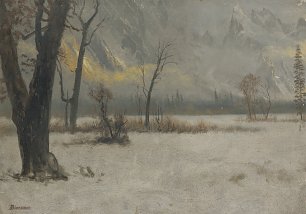 Albert Bierstadt Winterlandschaft Wandbild