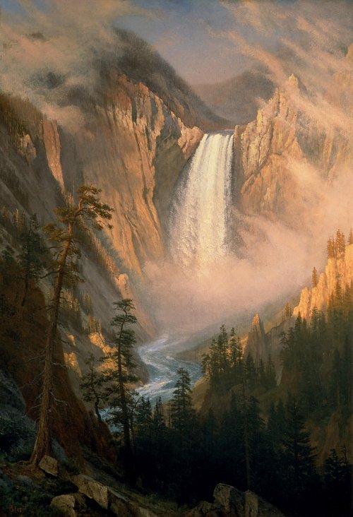 Albert Bierstadt Yellowstone Faelle Wandbild