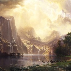 Albert-Bierstadt-Zwischen-den-Sierra-Nevada-Mountains