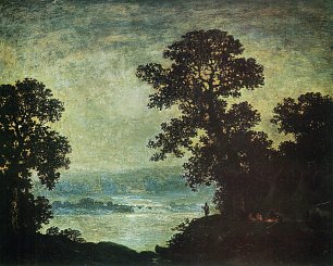 Ralph Albert Blakelock Indianerlager im Mondlicht Wandbild