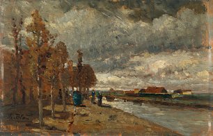 Tina Blau Kanal in Holland Wandbild