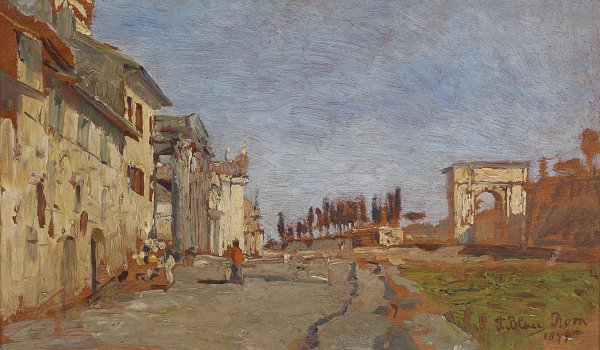 Tina Blau Roemisches Capriccio mit Titusbogen Wandbild