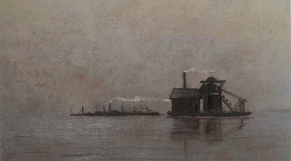 Francois Bocion Das Baggerschiff Wandbild