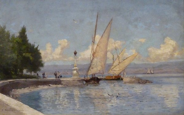 Francois Bocion Le Lac Leman o Pres d Evian au lac de Geneve Wandbild