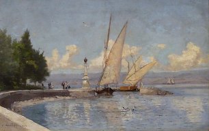 Francois Bocion Le Lac Leman o Pres d Evian au lac de Geneve Wandbild