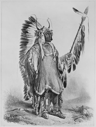 Karl Bodmer Vier BaerenMato Tope ein Mandan Chef Wandbild