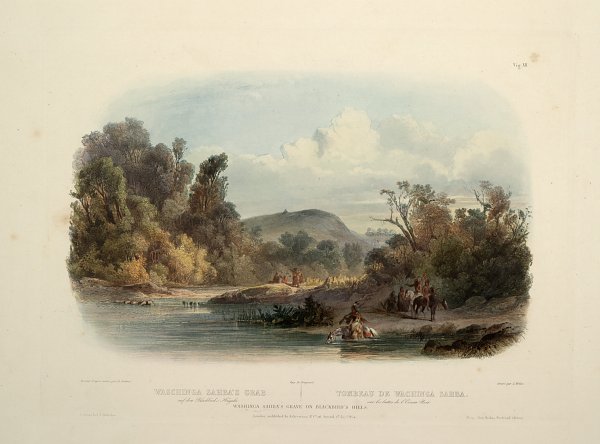 Karl Bodmer Washinga Sabas Grab vor den Blackbirds Bergen Wandbild