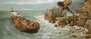 Arnold Boecklin Odysseus und Polyphemus Wandbild