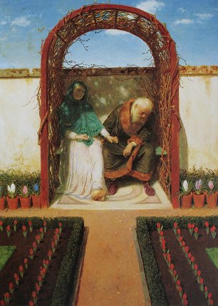 Arnold Boecklin Unter der Laube Wandbild