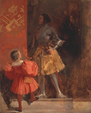 Richard Parkes Bonington A Knight and Page Wandbild