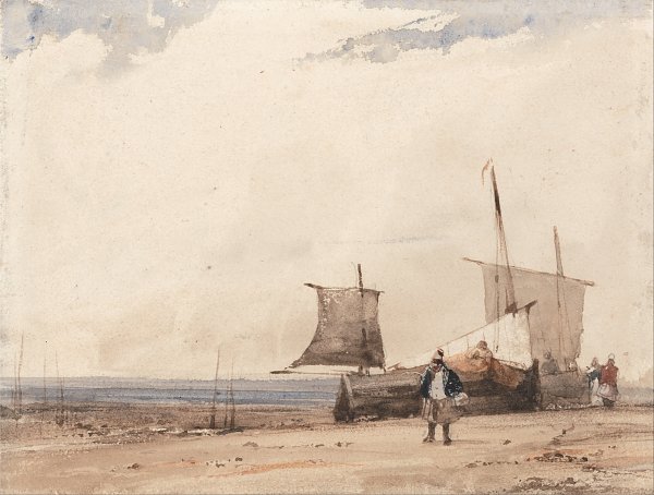 Richard Parkes Bonington Beach Scene Wandbild