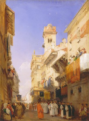 Richard Parkes Bonington Corso Sant Anastasia Verona Wandbild