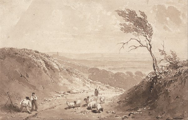 Richard Parkes Bonington Road Workers near Lillebonne Wandbild