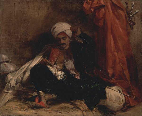 Richard Parkes Bonington Seated Turk Wandbild