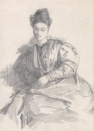 Richard Parkes Bonington Study of a Seated Woman Wandbild