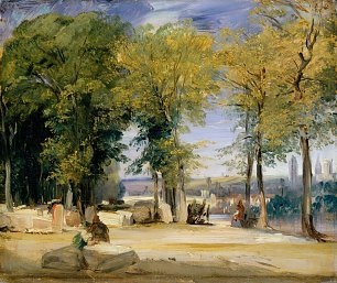 Richard Parkes Bonington Venice Ducal Palace with a Religious Procession Wandbild