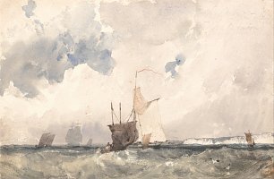 Richard Parkes Bonington Vessels in a Choppy Sea Wandbild