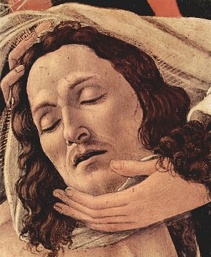 Sandro Botticelli Beweinung Christi Detail Wandbild