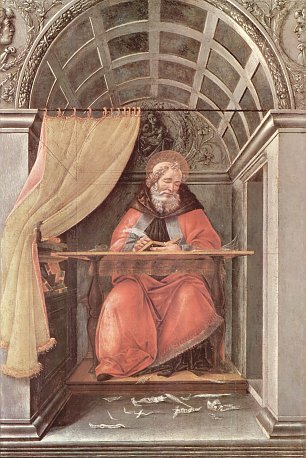 Sandro Botticelli Hl Augustinus in Klausur Wandbild