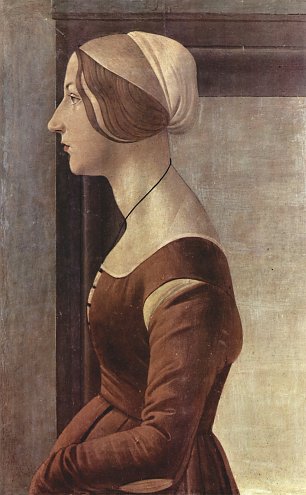 Sandro Botticelli Portrait einer jungen Frau Wandbild