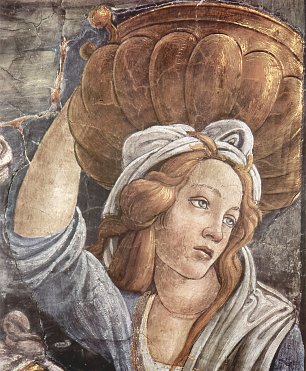 Sandro Botticelli Sixtinische Kapelle Die Jugend des Moses Detail 3 Wandbild