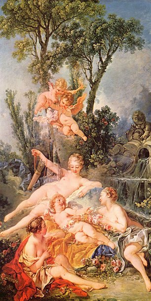 Francois Boucher Amor als Gefangener Wandbild