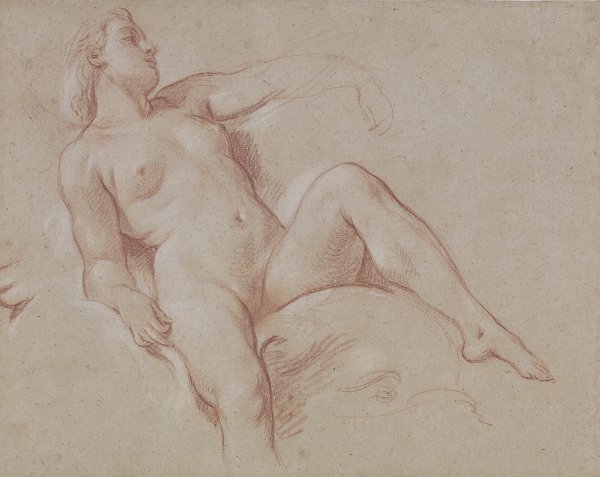 Francois Boucher Female Nude on a Dolphin Wandbild