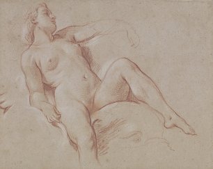 Francois Boucher Female Nude on a Dolphin Wandbild