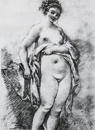 Francois Boucher Female nude Wandbild