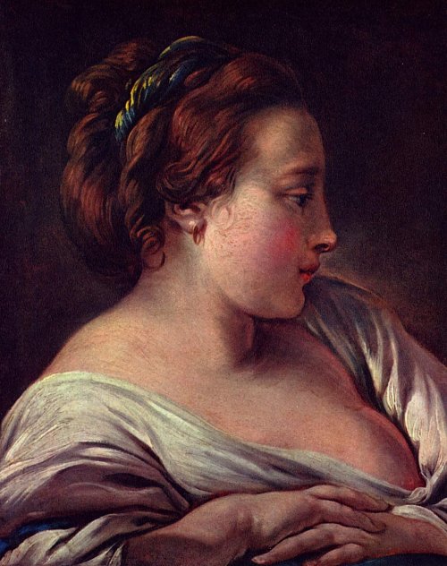 Francois Boucher Frauenkopf Wandbild