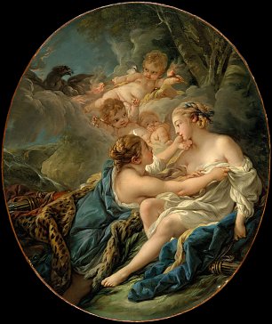 Francois Boucher Jupiter in the Guise of Diana and Callisto Wandbild