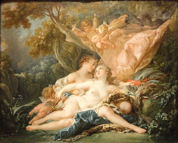 Francois Boucher Jupiter in the Guise of Diana and the Nymph Callisto Wandbild