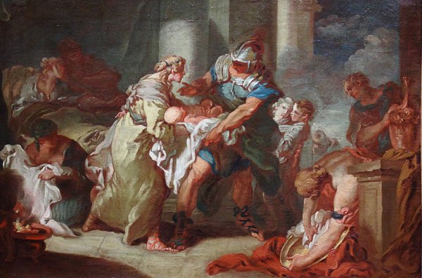 Francois Boucher Le Jeune Pyrrhus sauve Wandbild