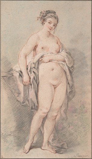 Francois Boucher Standing Nude Girl Wandbild