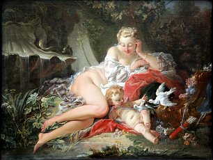 Francois Boucher Venus and Amor Wandbild