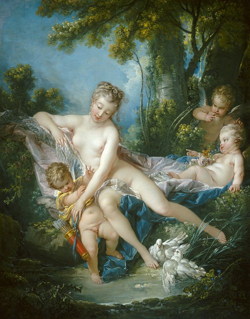 Francois Boucher Venus troestet Amor Wandbild