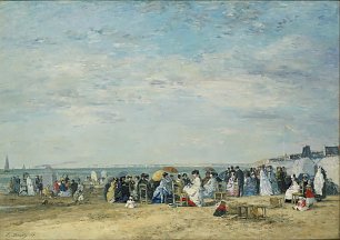 Eugene Boudin Beach of Trouville Wandbild