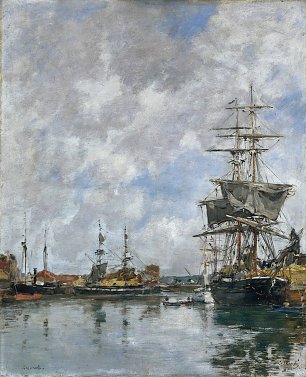 Eugene Boudin Deauville Harbor Wandbild