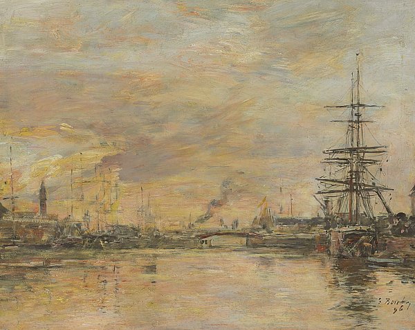 Eugene Boudin Deauville maree basse Deauville le bassin Wandbild