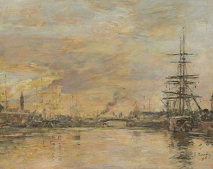 Eugene Boudin Deauville maree basse Deauville le bassin Wandbild