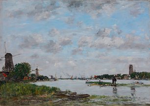 Eugene Boudin Die Maas bei Dordrecht Wandbild