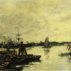 Eugene-Boudin-Dock-at-Rotterdam